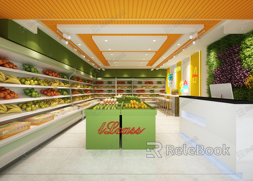 Modern Fruit Shop model