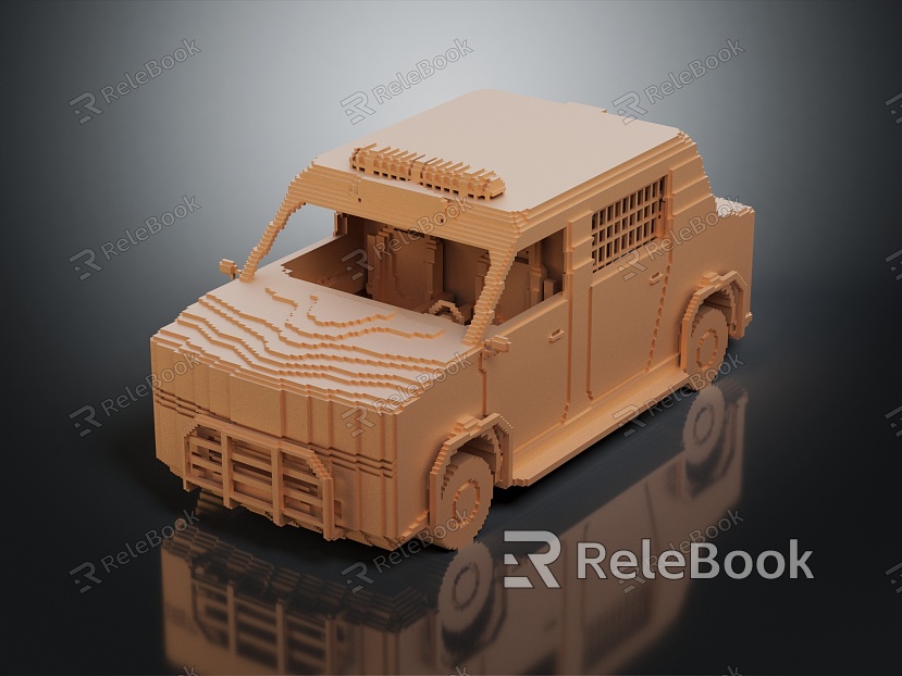 Modern Toy Car Pixel Car Le Gao Car model