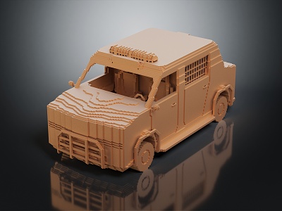 Modern Toy Car Pixel Car Le Gao Car model