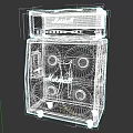 Marshall Stacked Amplifier Speakers With Wooden Frame Black Grille And Classic Design