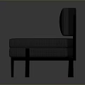Modern Gray Upholstered Bench With Padded Backrest And Dark Wooden Legs