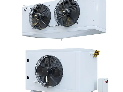 Household Refrigeration Appliance With Dual Fans And Condenser Cooling System 3d model