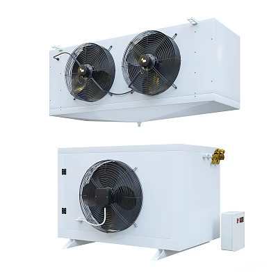 Household Refrigeration Appliance With Dual Fans And Condenser Cooling System 3d model