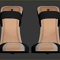 Converse Open Toe High Heel Sandals Featuring Black Strap And Orange Insole Design