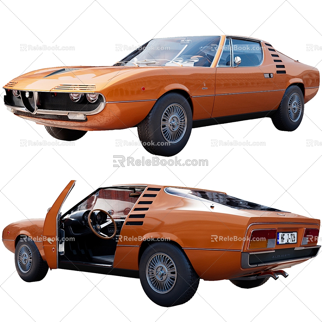 Retro Car Car sports car 3d model