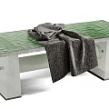 Modern Bed End Stool Bench Combination 3d model