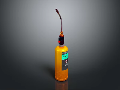 Industrial Equipment Yellow Plastic Container With Safety Label For Liquid Storage 3d model