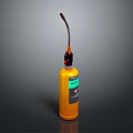 Industrial Equipment Yellow Plastic Container With Safety Label For Liquid Storage