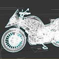 Future Motorcycle Cyber Motorcycle Science Fiction Motorcycle 3d model