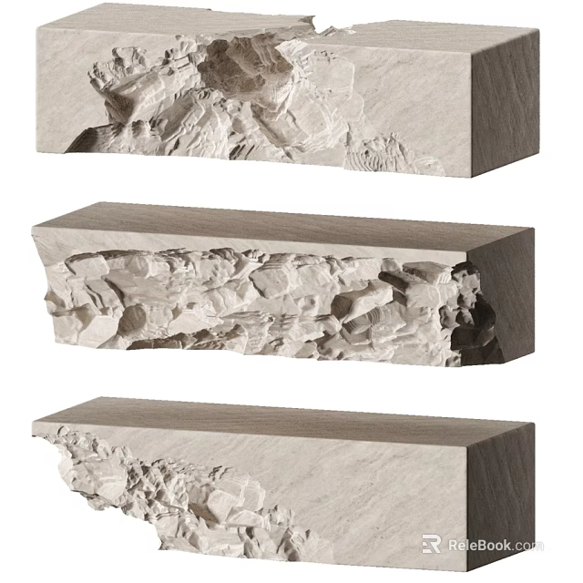 Ornamental Artificial Mountain Rock With Natural Texture And Different Shapes For Garden 3d model 