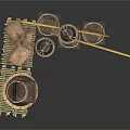 Household Wicker Baskets In Various Sizes With Stacked Design And Bamboo Poles