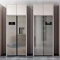 Modern refrigerator combination 3d model