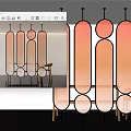 Gradient glass partition 3d model