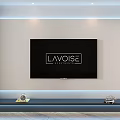 Modern TV Wall Design With White Wall Ambient Lighting And Floating Shelf