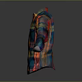Colorful Plaid Long Sleeve Shirt With Red Yellow Blue Colors Casual Flat Lay