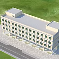 Modern Industrial Factory Building Exterior Design With Large Windows And Green Lawn