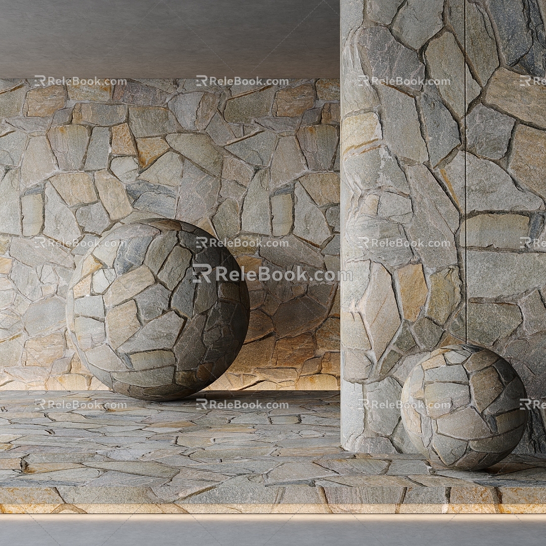 brick wall stone brick brick wall outdoor brick 3d model