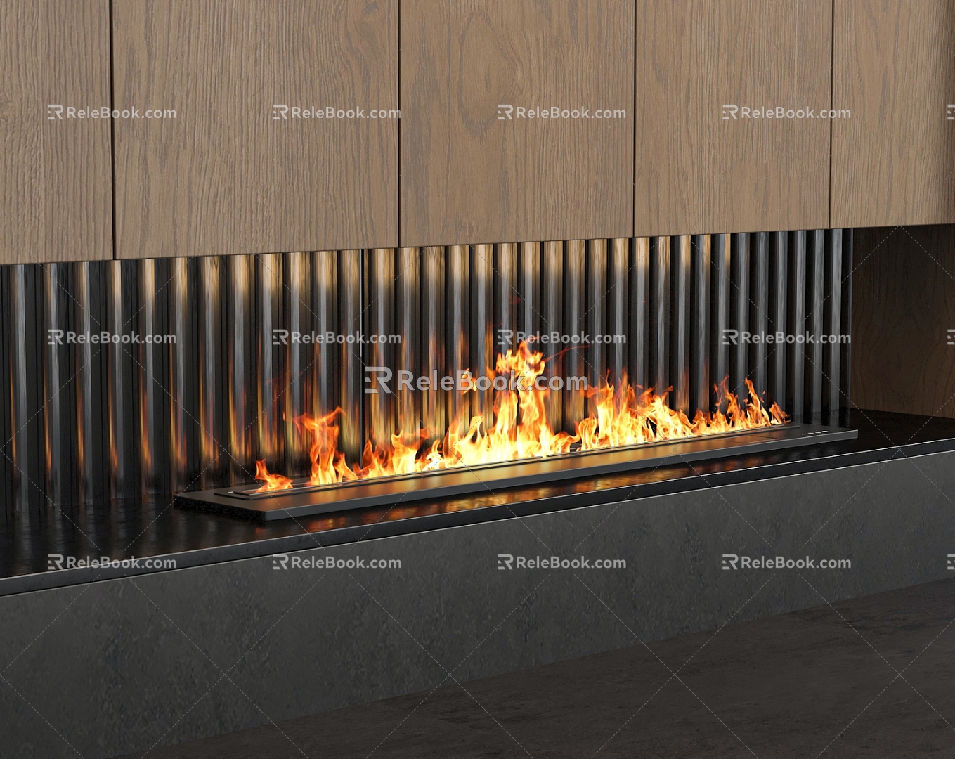 Modern Fireplace 3d model