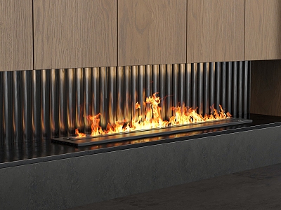 Modern Fireplace 3d model