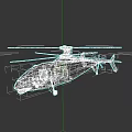 Gray Military Helicopter 3D Model With Sleek Design And Rotor System 3d model