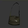 Light Colored Minimalist Shoulder Bag With Long Adjustable Strap And Stylish Design 3d model