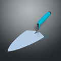 Practical Kitchen Utensil Blue Handle White Blade Spatula For Mixing Spreading Food Ingredients