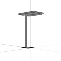 Sleek Modern Table Lamp With Metallic Stand And Adjustable Light Design 3d model