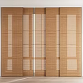 Natural Brown Bamboo Blinds With Vertical Striped Design For Window Decoration