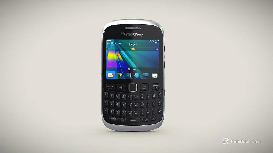 BlackBerry Classic Smartphone With Physical QWERTY Keyboard And Screen 3d model 