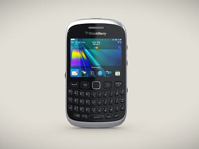 modern mobile phone blackberry piano black model