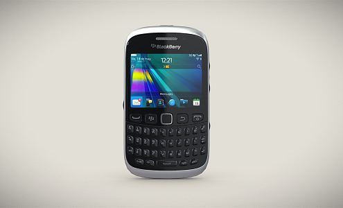 modern mobile phone blackberry piano black 3d model