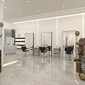 Modern Hair Beauty Salon Interior With Styling Chairs Mirrors And Elegant Lighting Design