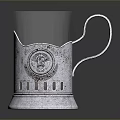Elegant Silver Household Container With Intricate Carved Patterns And Perforated Decorative Handle