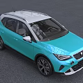 Turquoise Modern SUV Featuring Stylish Front Grille LED Headlights And Alloy Wheels