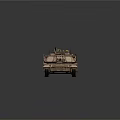 Modern Military Tank With Desert Camouflage Main Gun Turret Tracks And Green Storage Boxes