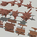 Chinese style Dou Gong Tang Song Yuan Ming Qing Dou Gong style collection 3d model
