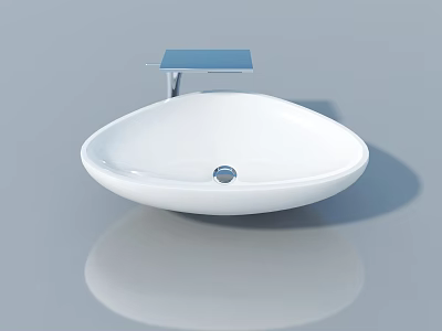 Modern Bathroom Hinged Door Design With White Basin Silver Faucet And Gray Countertop 3d model