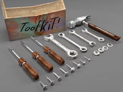 Tool box screwdriver screwdriver screwdriver screw 3d model