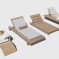 Wooden Outdoor Lounge Chairs With Light Gray Cushions And Various Designs