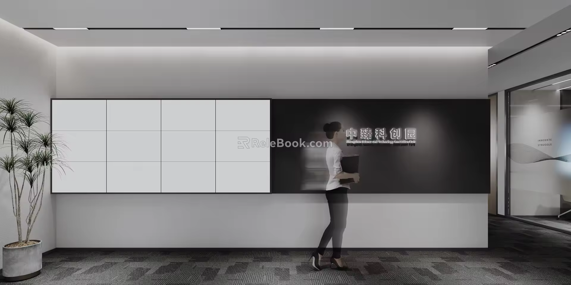 Modern Front Lobby 3d model