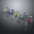 Colorful Modern Bicycles In Assorted Colors On Display With Sleek Design