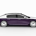 Sleek Purple and White Modern Sedan Car Exterior Design With Stylish Wheels