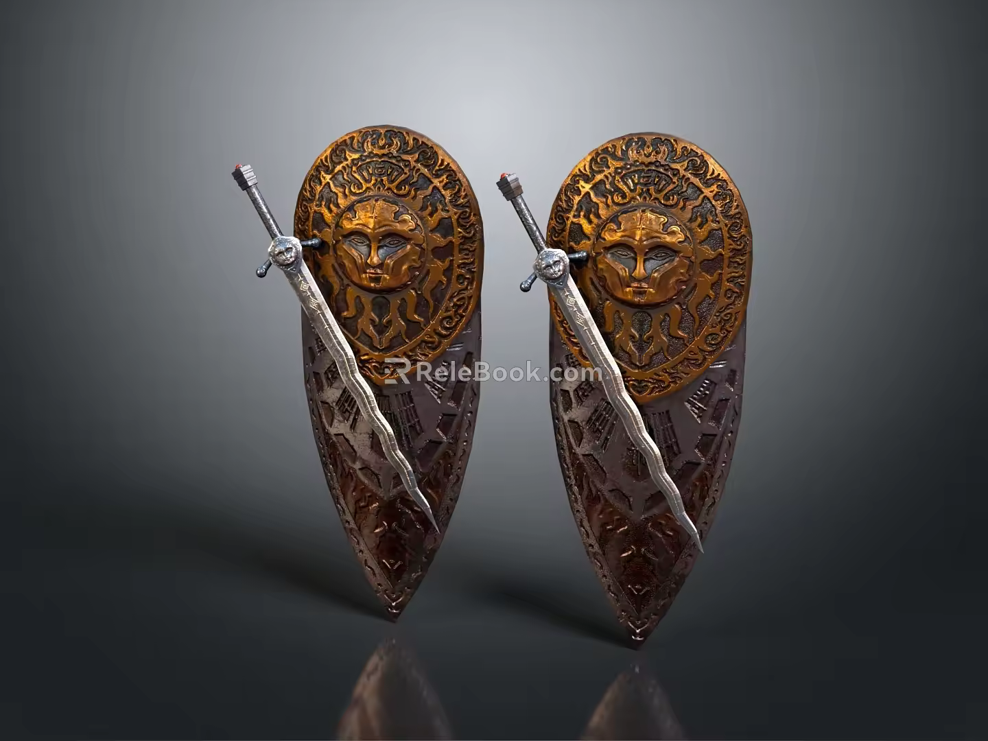 European Medieval Shield Ancient Shield 3d model