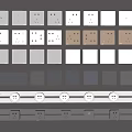 Modern switch socket switch 3d model