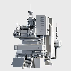 Science Fiction Building Science Fiction Base Future Building 3d model