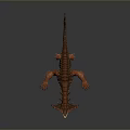 Red Dragon Game Movie Character with Sharp Horns and Open Mouth