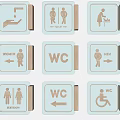 Guide system toilet sign toilet 3d model