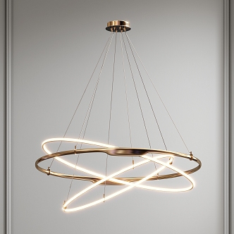 Ring Chandelier Italian Chandelier Light Luxury Chandelier Linear Chandelier 3d model