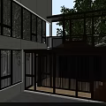 Spacious Sunroom Design With Large Glass Windows Wooden Frame And Outdoor View