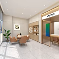 Shengjing Bank Modern Interior Design With Reception Area Tables Chairs And Green Plants